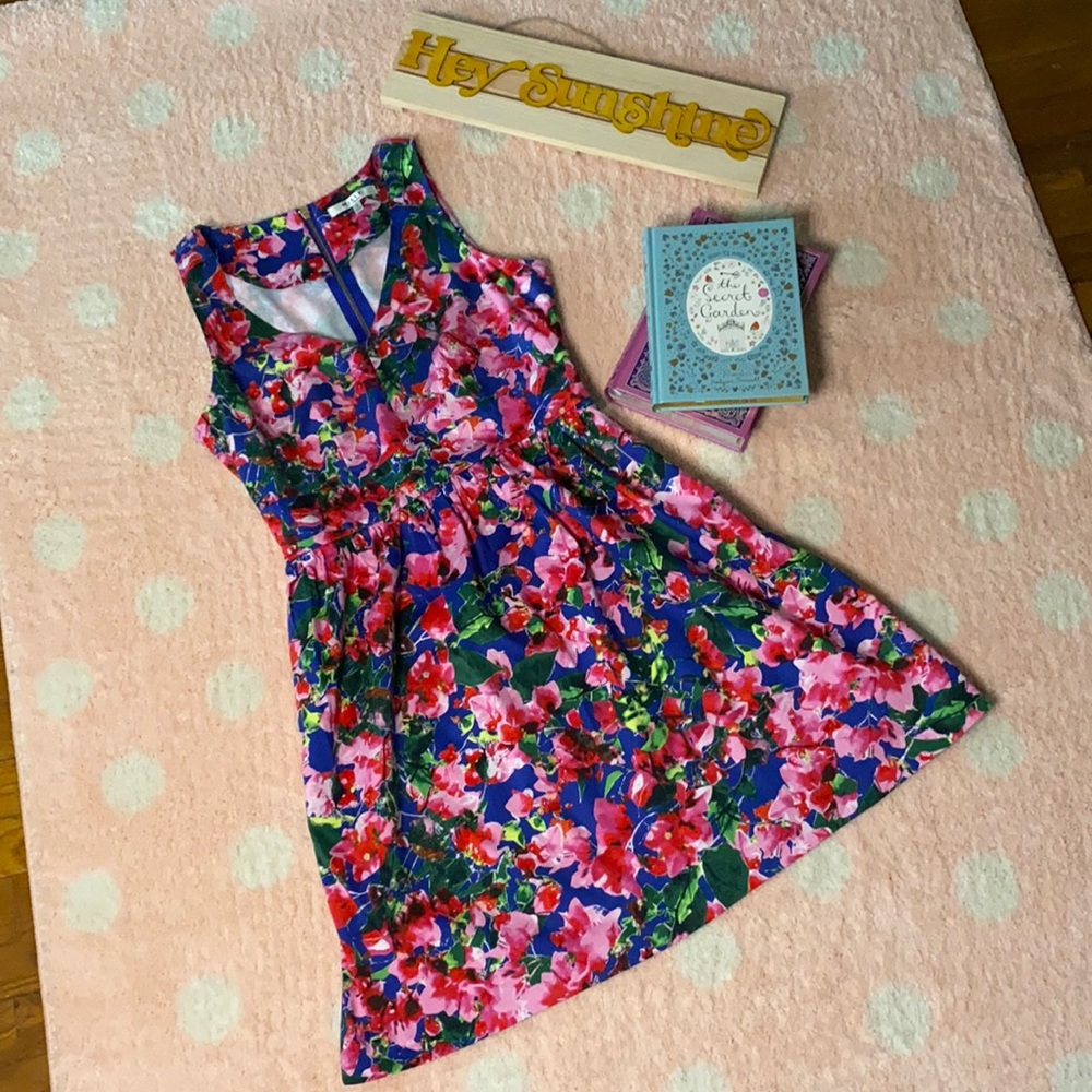 Milly bright floral sleeveless dress size 10